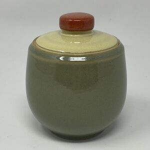 Denby Fire (retired) Stoneware Sugar Bowl & Lid